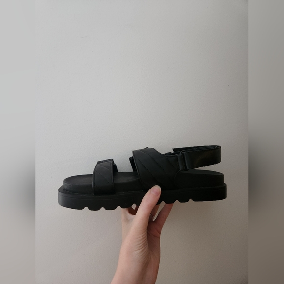 Truffle collection double strap quilted sandals - Picture 5 of 6